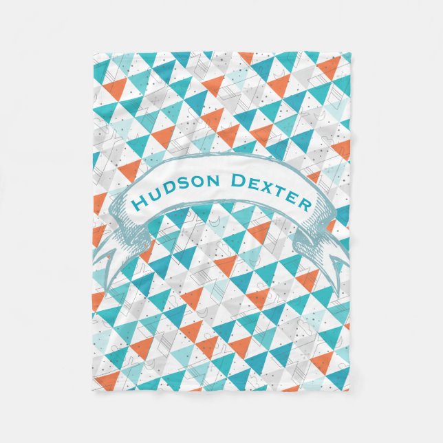 Personlig Boy Room Modern Teepee Arrow Mönster Fleecefilt (Framsidan)