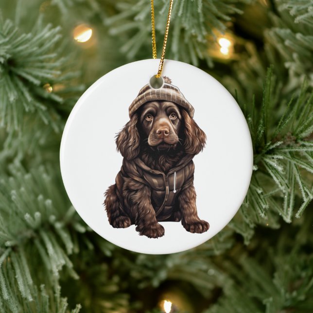 Personlig Boykin Spain Hund Julgransprydnad Keramik (Träd)