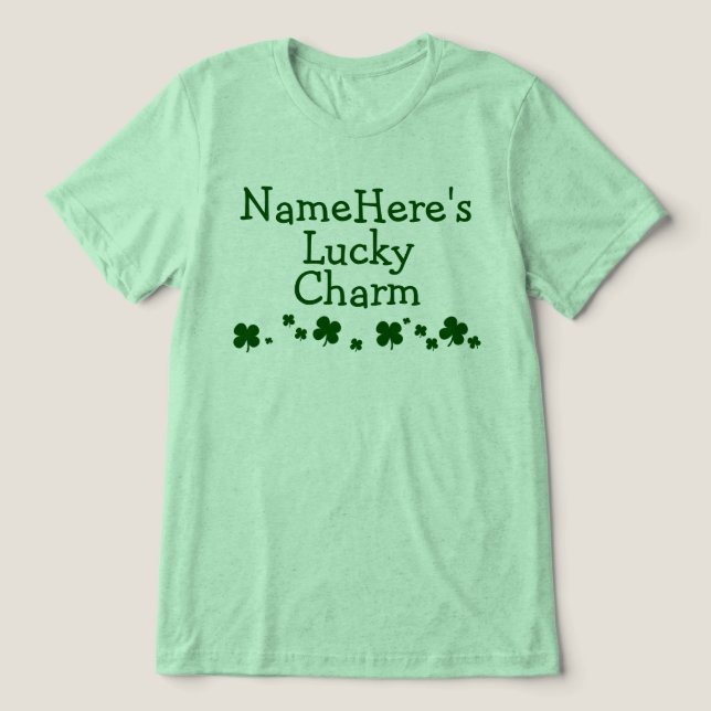 Personlig Boykompis Lucky Charm St. Patrick's Tee Shirt (Design Framsida)