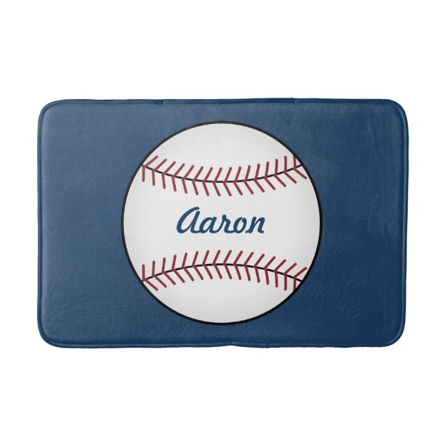 Personlig Boy's Barn Baseball Bath Mat Matta (Framsidan)