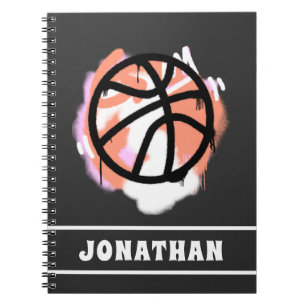 Personlig Boys Basketball Boll Graffiti Modern Anteckningsbok