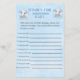 Personlig Boys Elephant Baby Shower-spel