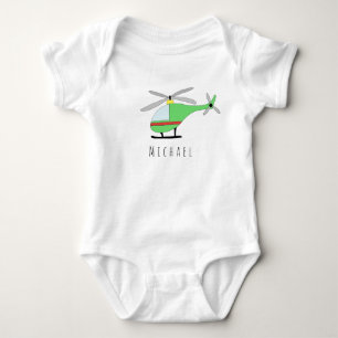 Personlig Boy's färgstarka helikopter med Namn Tee