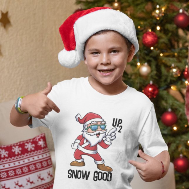 Personlig Boys Funny Tecknad för juloffert T Shirt (Personalized Boys Funny Christmas Quote Cartoon T-Shirt)
