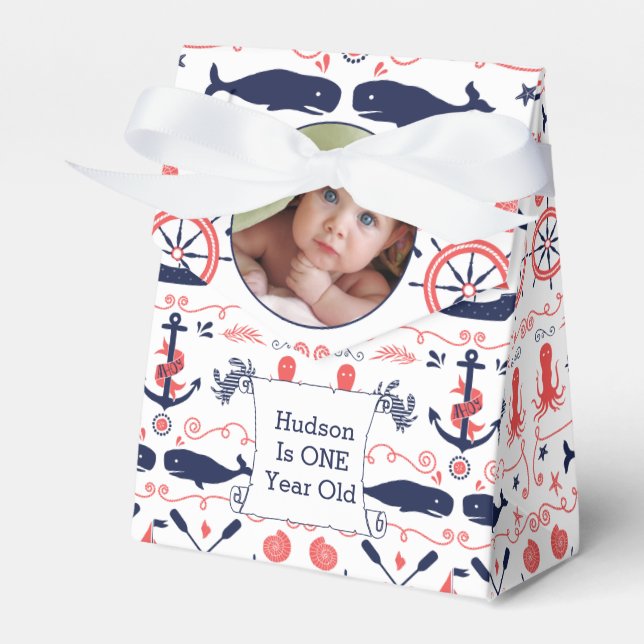 Personlig Boys Nautical Birthday Presentaskar (Framsidan Sidan)