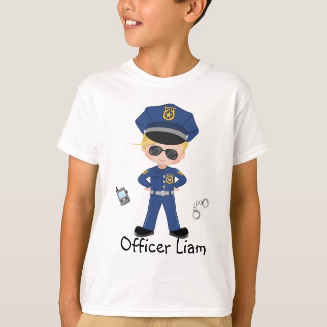 Personlig Boys polis Law Enforcement T Shirt (Framsida)