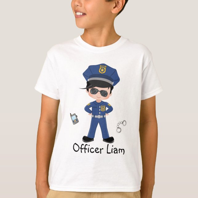 Personlig Boys polis Law Enforcement T Shirt (Framsida)