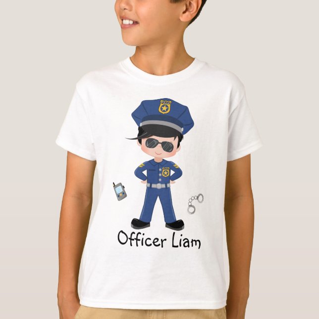 Personlig Boys polis Law Enforcement T Shirt (Framsida)