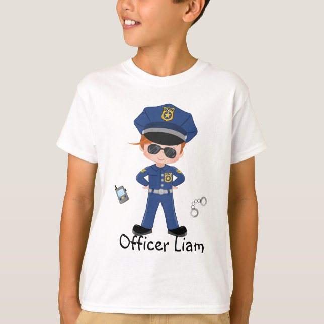 Personlig Boys polis Law Enforcement T Shirt (Framsida)