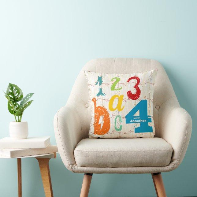 Personlig Boy's Room Crossed Arrow ABC 1234 Kudde (Stol)