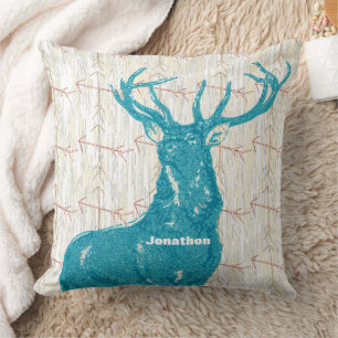 Personlig Boy's Room Crossed Arrow Hjort Kudde