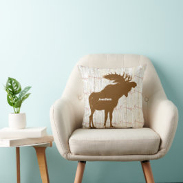 Personlig Boy's Room Crossed Arrow Moose Kudde