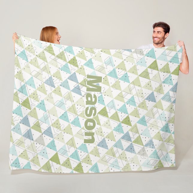 Personlig Boy's Room Modern Teepee Mönster Fleecefilt (På plats)