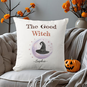 Personlig Bra Witch - Halloween Pillow Kudde