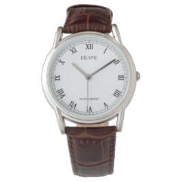 Personlig Brand Manar Classic Brown Leather Armbandsur