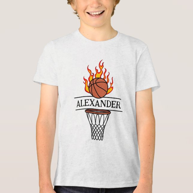 Personlig Brandbasket och ring med namn T Shirt (Framsida)