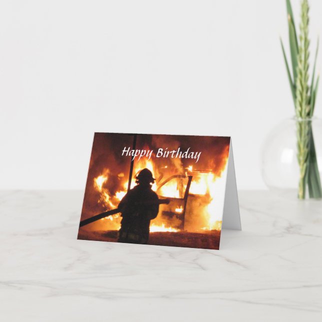 Personlig brandmannakort kort (Framsida)