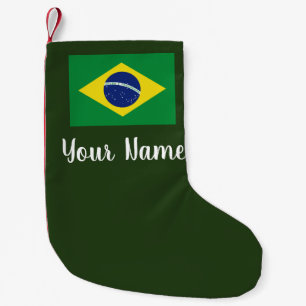 Personlig Brasilian flagga, julstrumpor