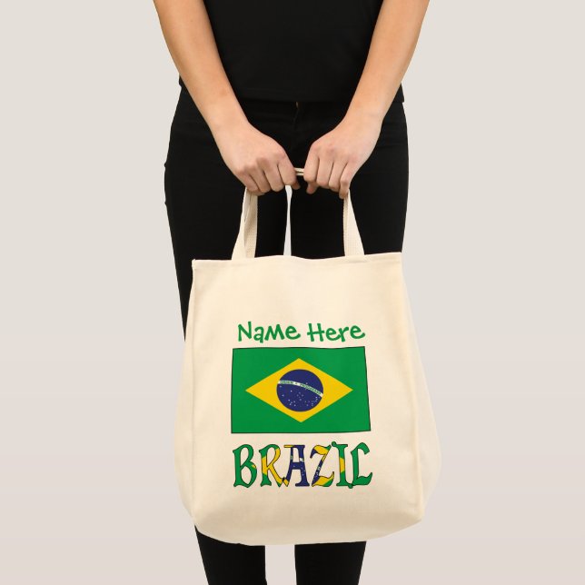 Personlig brasiliansk flagga arvsrelaterad  tygkasse (Framsida (produkt))