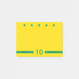 Personlig Brasilien Flagga Färg Vm fotboll Post-it Block