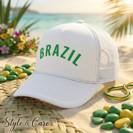 Personlig Brasilien Text Fet Trucker Hatt Design Keps
