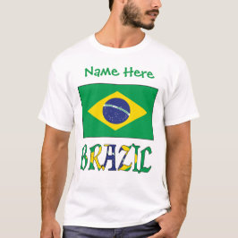 Personlig Brasiliens Flagga Herr T Shirt