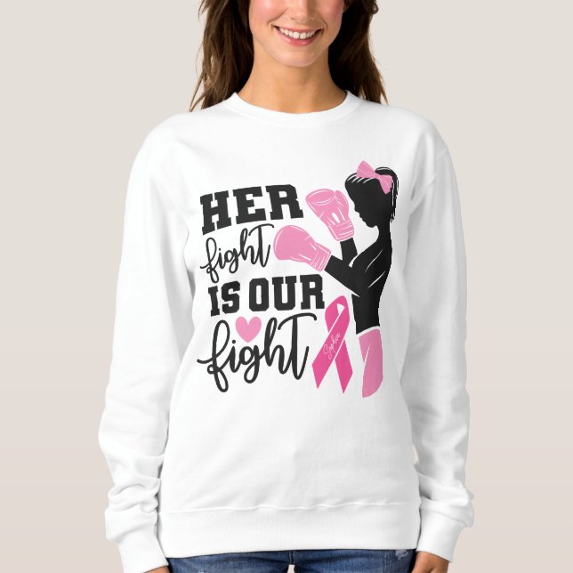 Personlig Breast Cancer Pink Ribbon T Shirt (Framsida)
