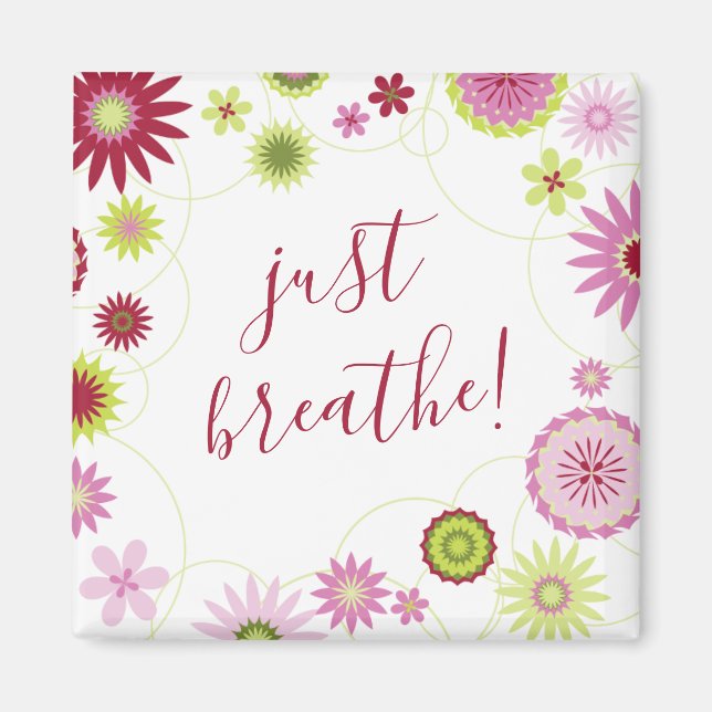 Personlig Breathe Summer Blommigt Magnet (Framsidan)