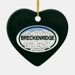 Personlig Breckenridge Colorado Rocky Mountain Julgransprydnad Keramik