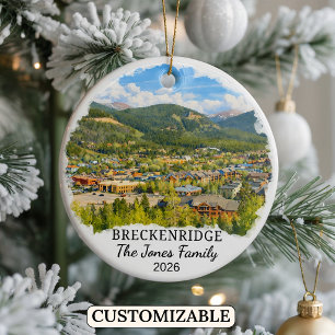 Personlig Breckenridge-ornament Anpassad Colorado Julgransprydnad Keramik