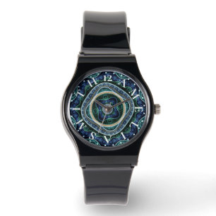 Personlig Brev Dial Julian Fractal Mandala Armbandsur