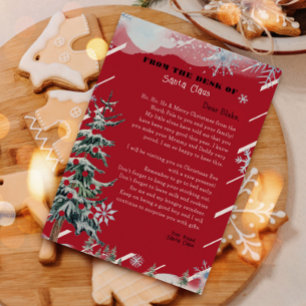 Personlig brev från Jultomten-julen Inbjudningar