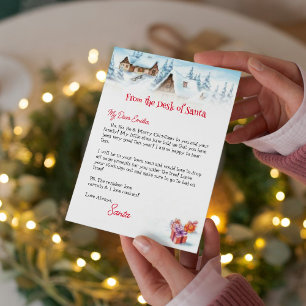 Personlig Brev från Jultomten-mall Inbjudningar