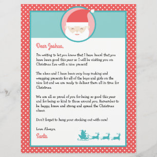 Personlig Brev från Santa & Coloring Page
