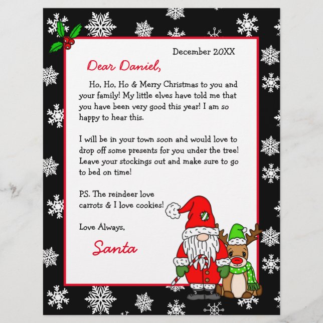 Personlig Brev från Santa for Children (Framsida)