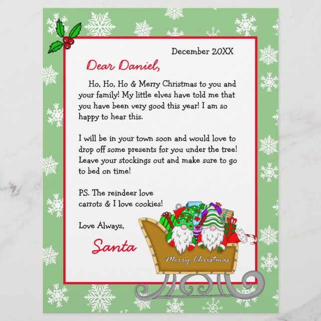 Personlig Brev från Santa for Children (Framsida)