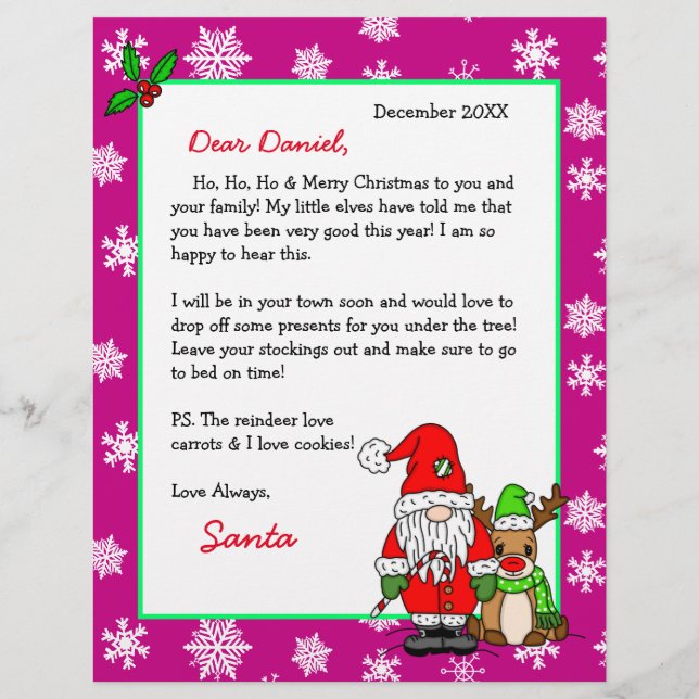 Personlig Brev från Santa for Children (Framsida)