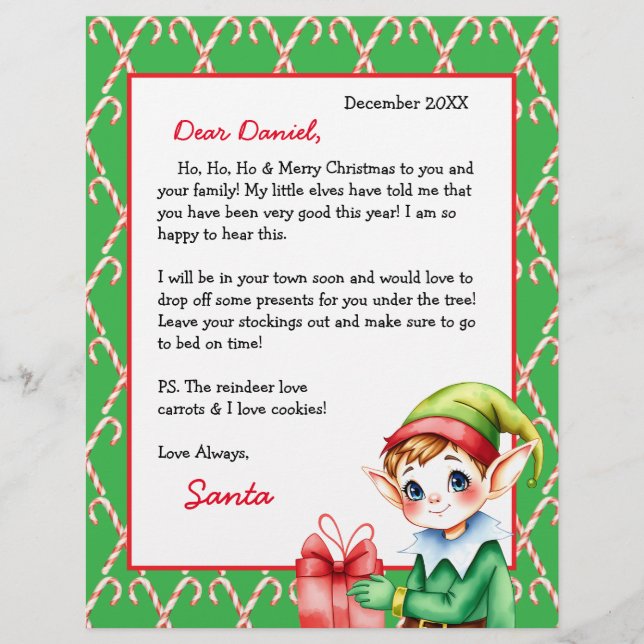 Personlig Brev från Santa for Children (Framsida)