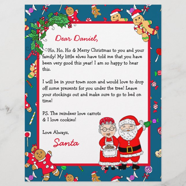 Personlig Brev från Santa for Children (Framsida)