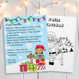 Personlig Brev från Santa med Hispanic Elf