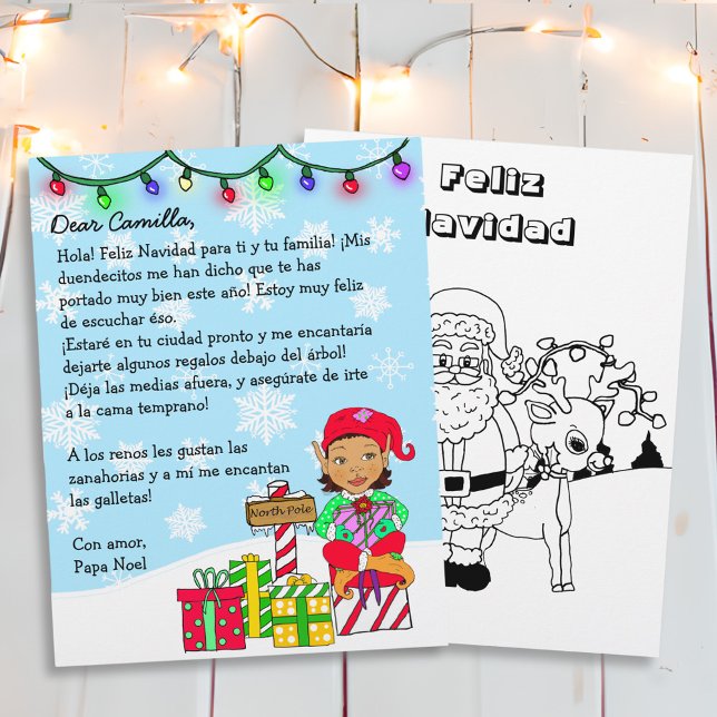 Personlig Brev från Santa med Hispanic Elf (Skapare uppladdad)