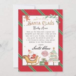 Personlig Brev från Santa Printable Inbjudningar