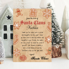 Personlig Brev från Santa Printable Inbjudningar