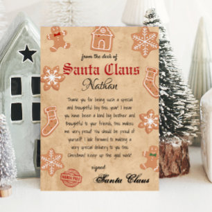 Personlig Brev från Santa Printable Inbjudningar