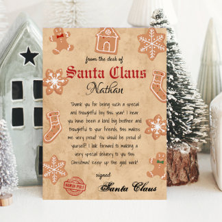 Personlig Brev från Santa Printable Inbjudningar