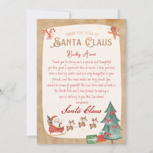 Personlig Brev från Santa Printable Inbjudningar