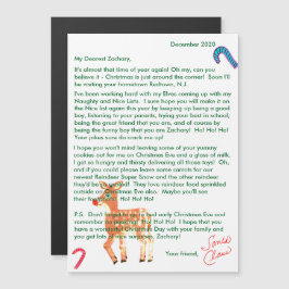 Personlig Brev från Santa Reindeer Magnetic