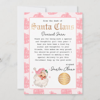 Personlig Brev från Santa Template Inbjudningar