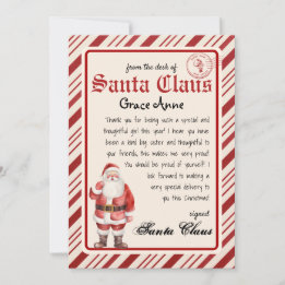 Personlig Brev från Santa Template Inbjudningar