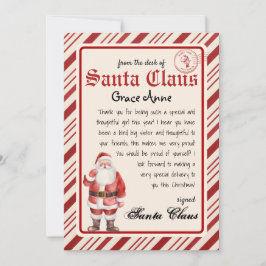Personlig Brev från Santa Template Inbjudningar